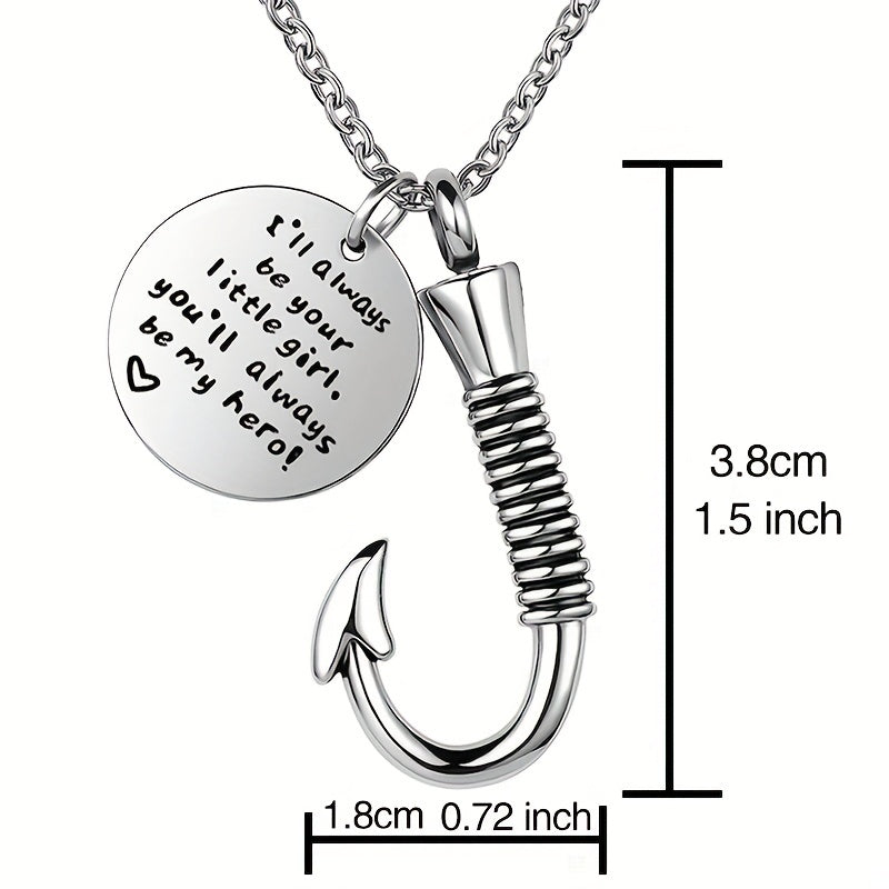 Fish Hook Cremation Urn Necklace - Remember A Loved One