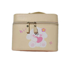 Cosmetic Bag With Mirror Makeup Organizer With Foldable Tray