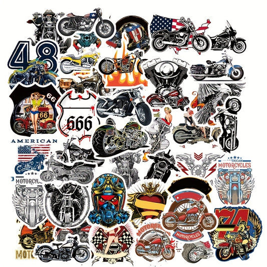 50pcs Motorcycle Helmet Car Sticker Skating Bar Fashionable Sticker Box