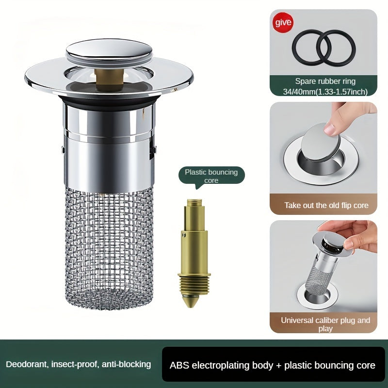 Stainless Steel Floor Drain Press Type Sink Stopper