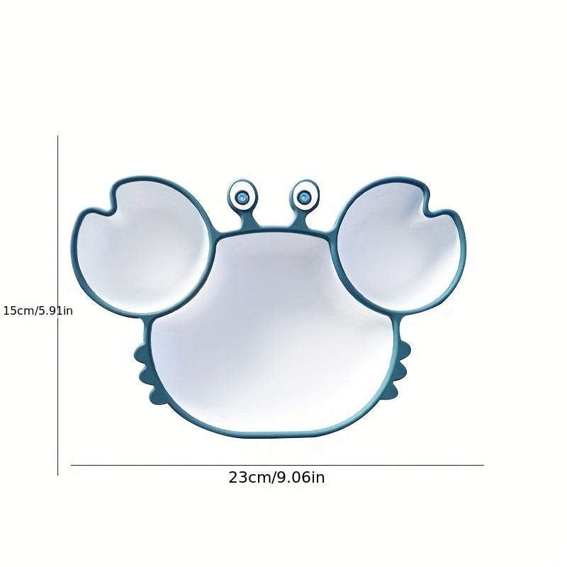 Silicone Divided Bowl Cartoon Crab Anti-fall Food Supplement for Baby