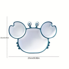 Silicone Divided Bowl Cartoon Crab Anti-fall Food Supplement for Baby