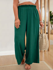 Women's Plus Wide Leg High Rise Pants