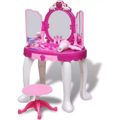 Trendi Girls Pink Musical Dressing Table Vanity Light Mirror Play Set Toy