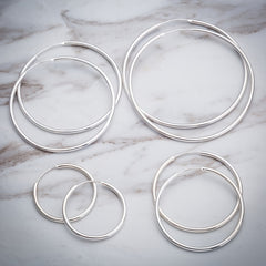 Women's Hoop Earrings Different Size Circle Earrings Classic Jewelry