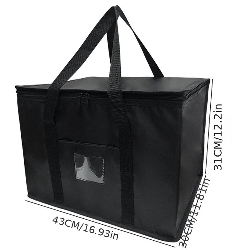 Large Capacity Insulated Handbag Portable Zipper Picnic Bag