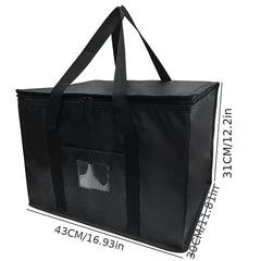 Large Capacity Insulated Handbag Portable Zipper Picnic Bag