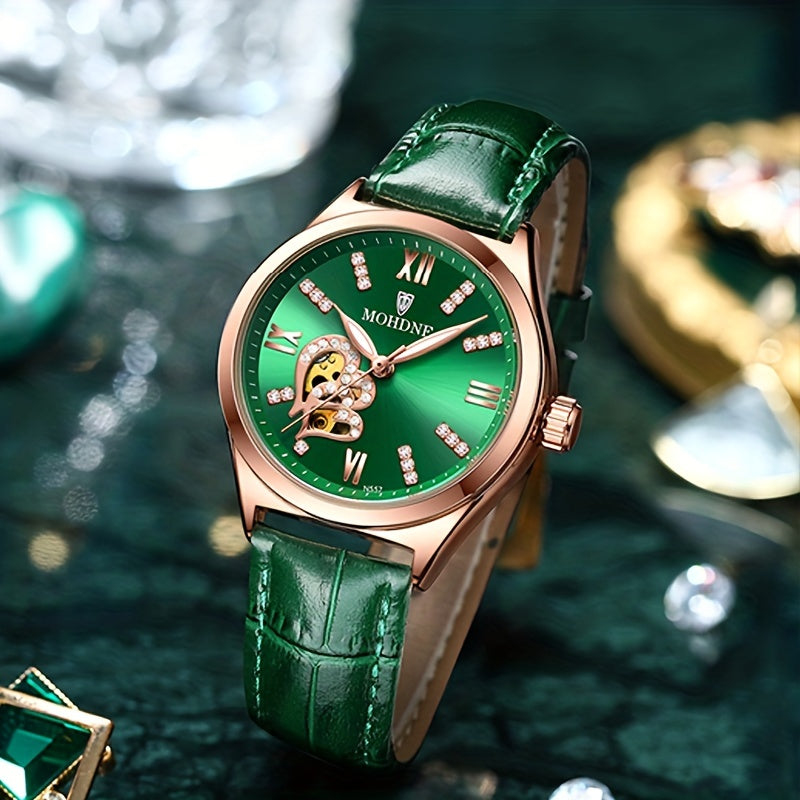 Women's Green Alloy Mechanical Watch