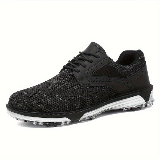 Men's Detachable 9 Spikes Golf Shoes Lace Up Sneakers