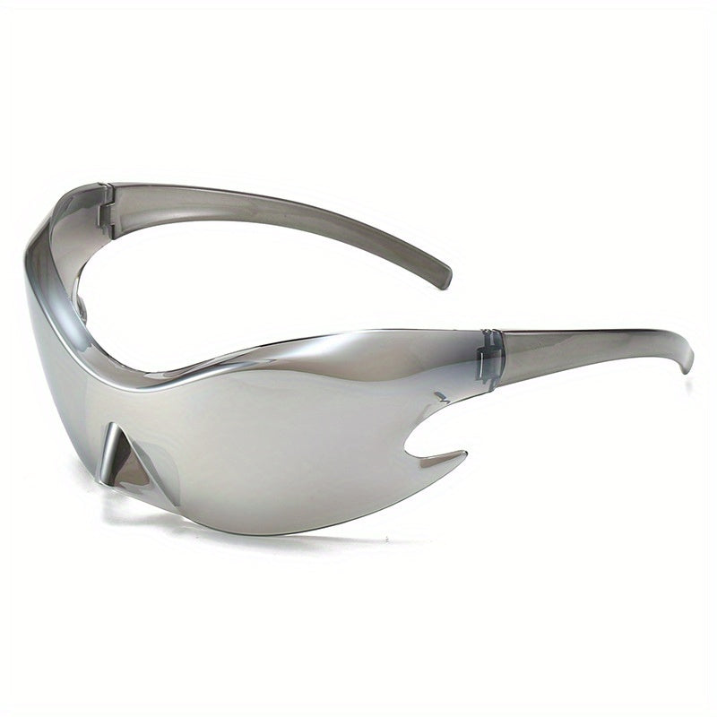 Y2K Wrap Around Sunglasses Mirror Lens UV400
