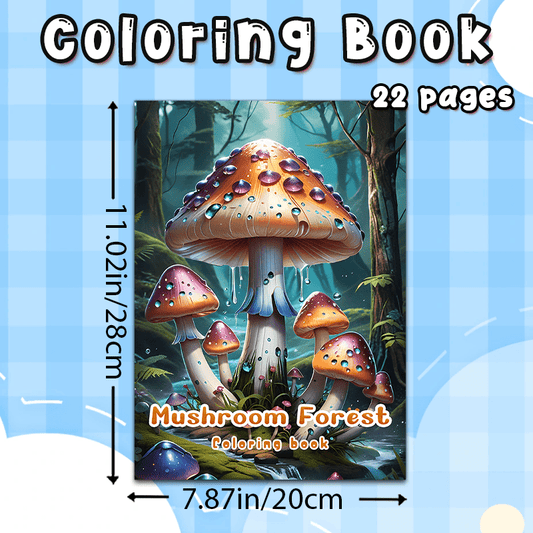 Mushroom Forest Coloring Book - 24 Pages