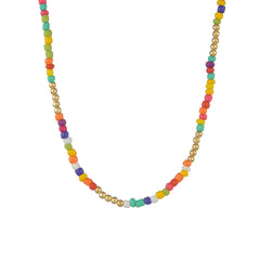 Colorful Rice Beads Boho Choker Necklace for Women