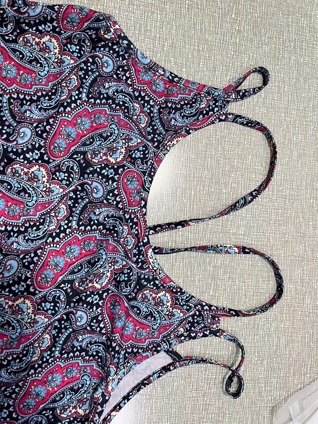 Floral Print Cutout Straps Tank Top Summer Sleeveless Top