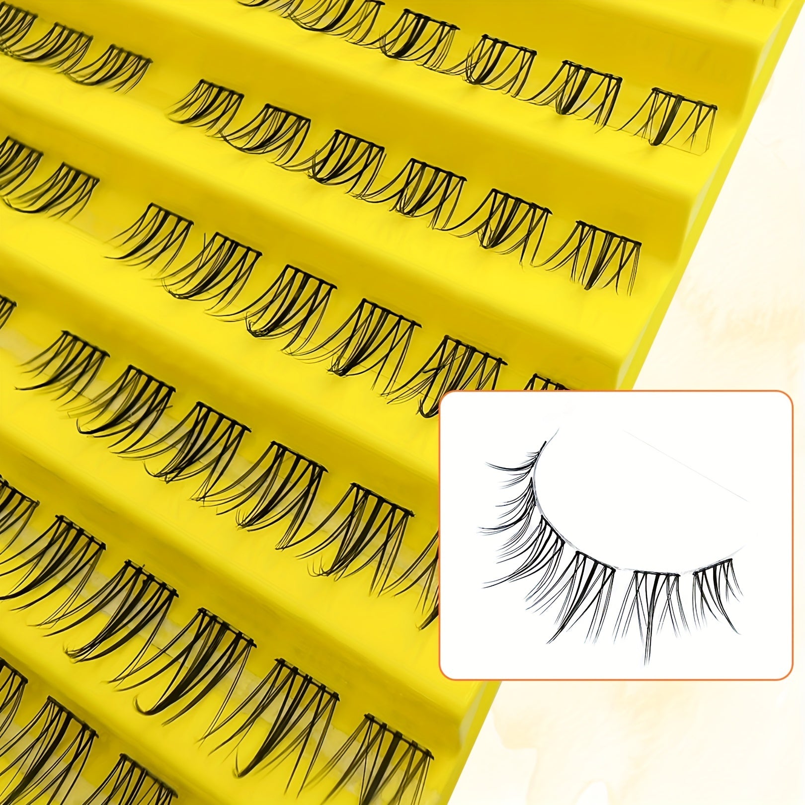 120pcs Smooth Faux Mink False Eyelashes DIY All Match Cluster