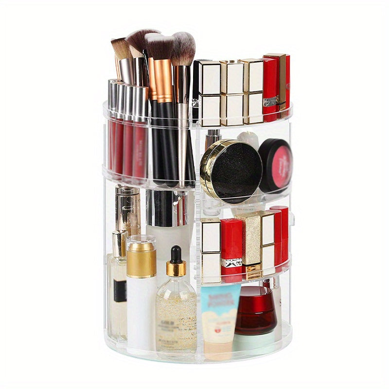 360 Rotating Makeup Organizer Adjustable Carousel Spinning Holder