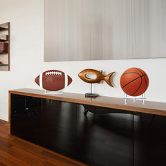 Clear Acrylic Ball Display Stand Sports Ball Storage Rack For Various Balls