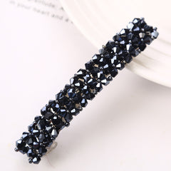 Sparkly Rhinestone Flower Hair Barrette French Style Hair Clip