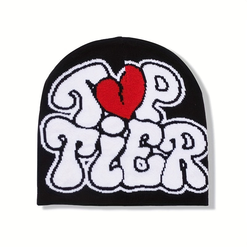 TIER Hip Hop Beanie Cap Unisex Y2k Cold Knit Hat