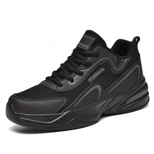Men's Breathable Lace-up Platform Sneakers for Outdoor Activities
