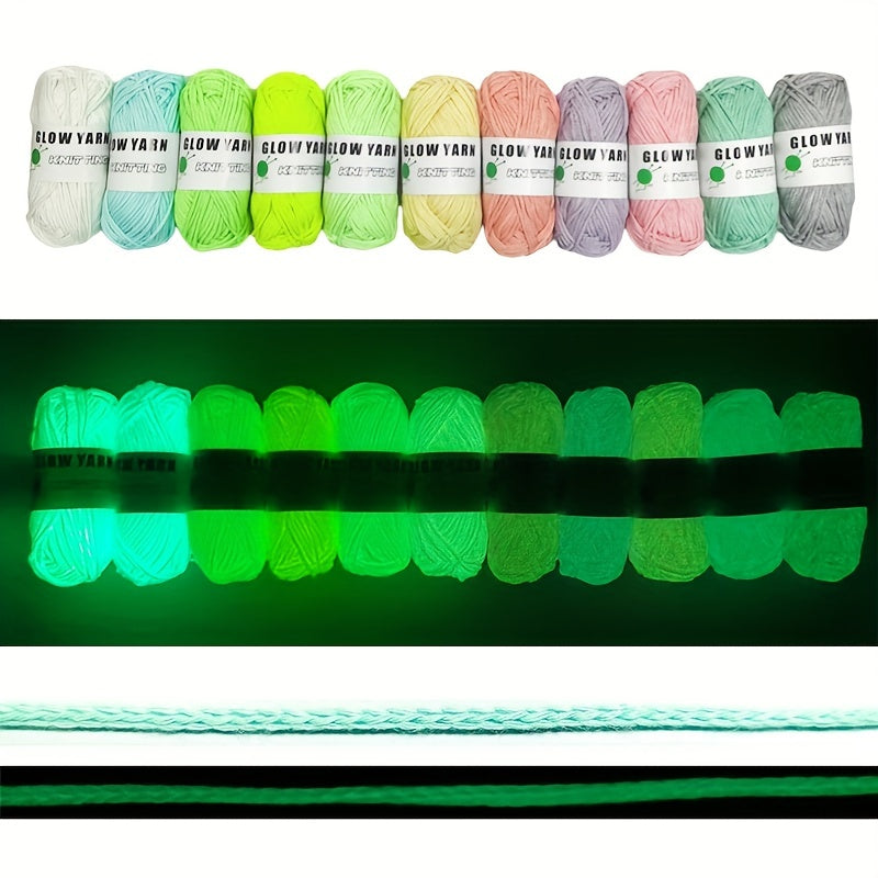 Glow in the Dark Polyester Yarn for Crocheting/Knitting