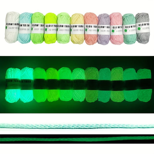 Glow in the Dark Polyester Yarn for Crocheting/Knitting