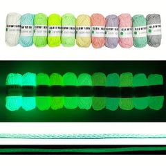 Glow in the Dark Polyester Yarn for Crocheting/Knitting