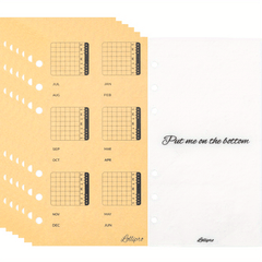 Calendar Index Sticker Self Adhesive Divider With A6 Plastic Protector