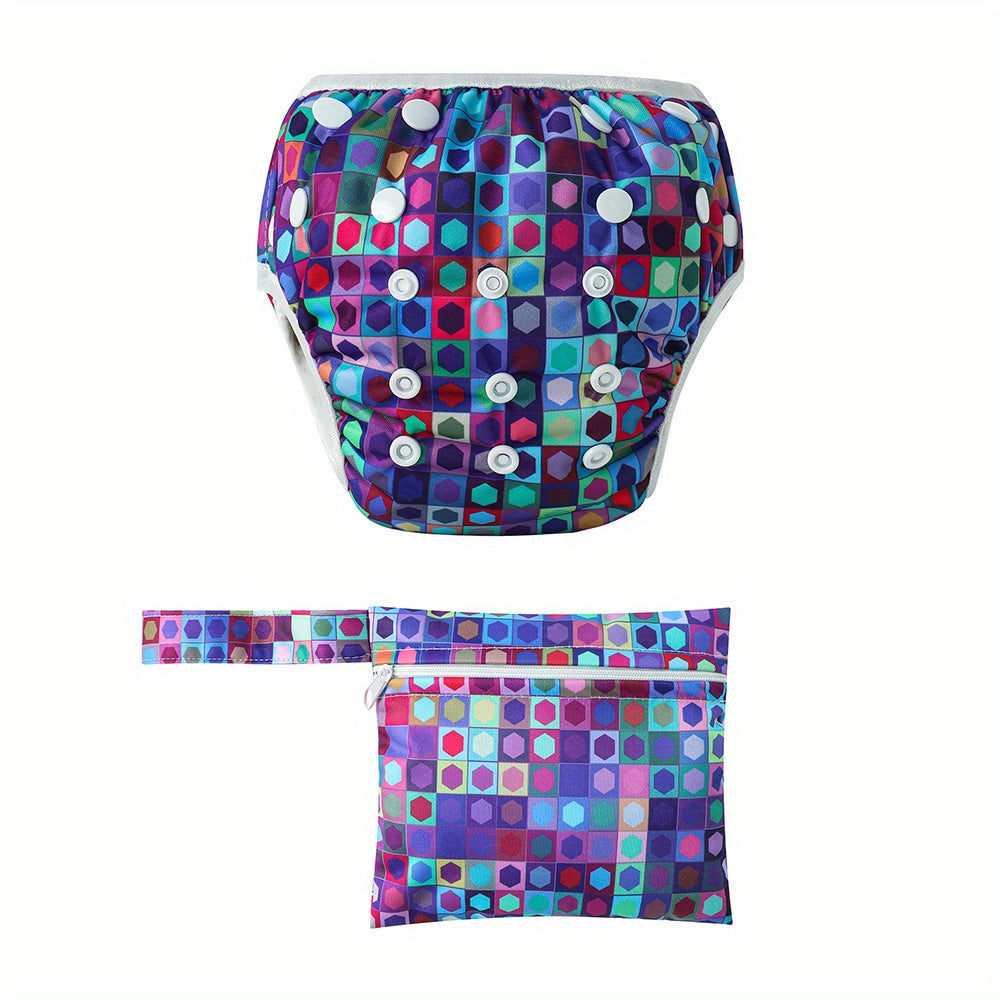 Cute Baby Swim Set: 1pc Swim Diaper & 1pc Diaper Bag