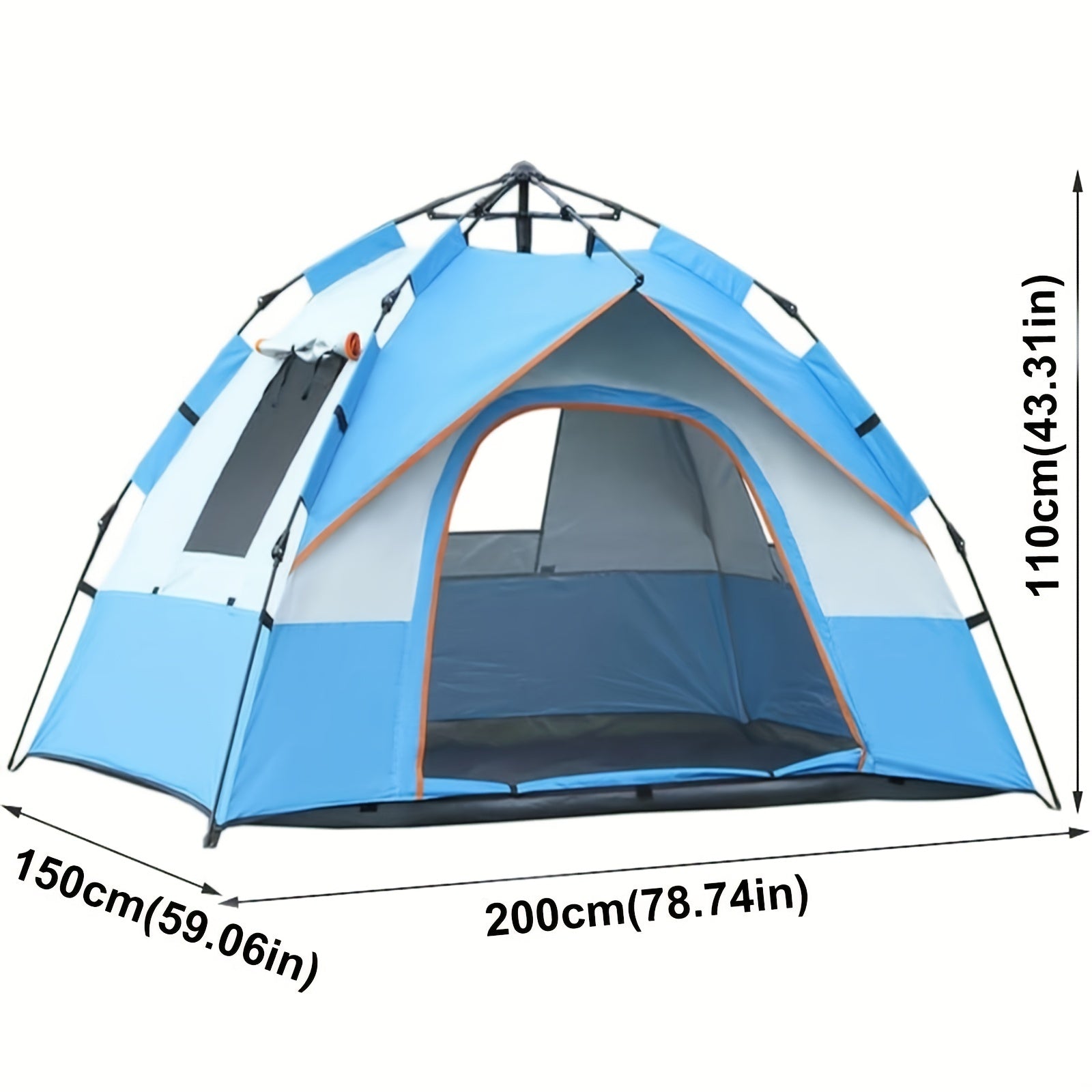 3 Person Lightweight Camping Tent Waterproof Windproof Double Layer