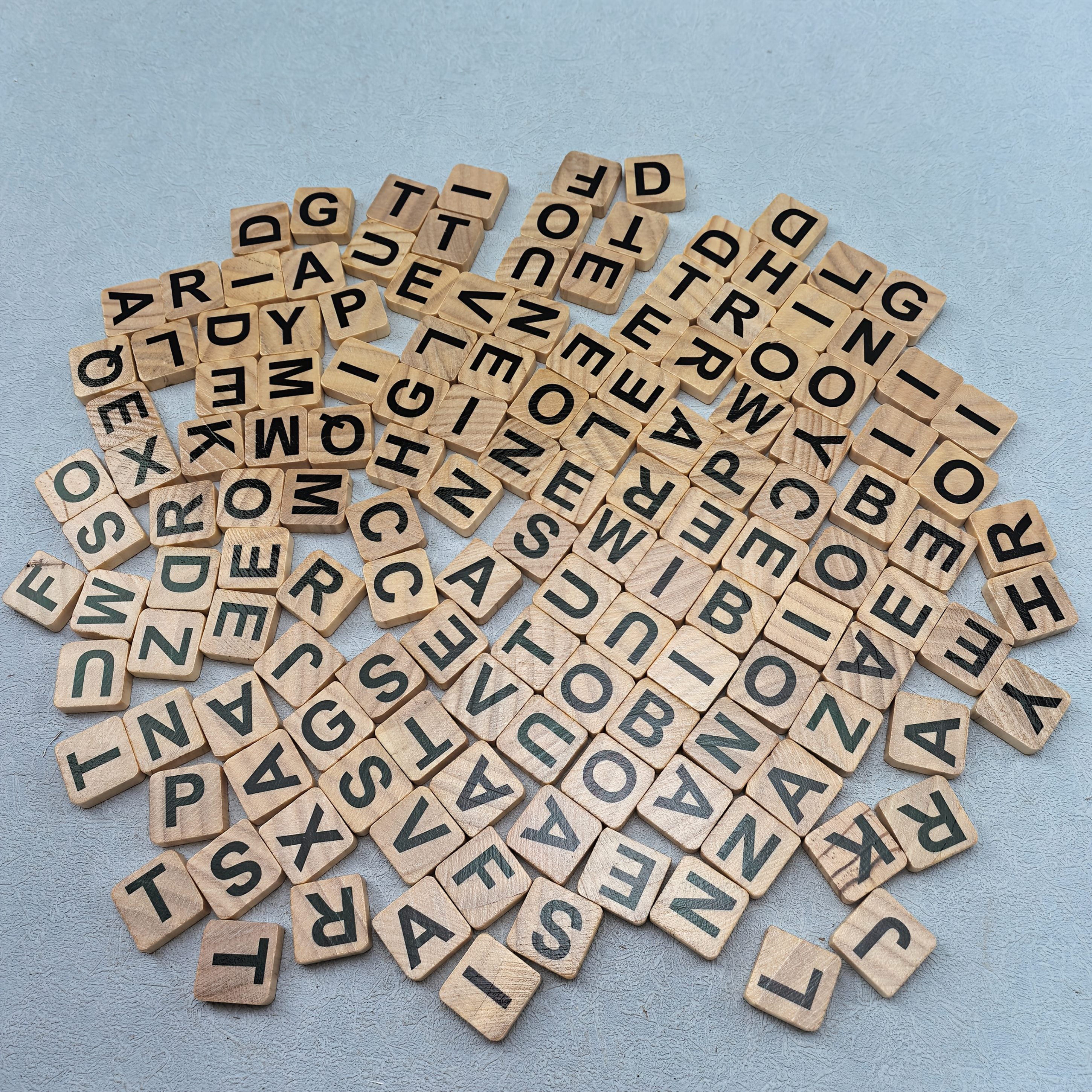 144pcs Wooden Alphabet Blocks DIY Spelling & Letter Recognition Educational Set