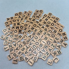 144pcs Wooden Alphabet Blocks DIY Spelling & Letter Recognition Educational Set