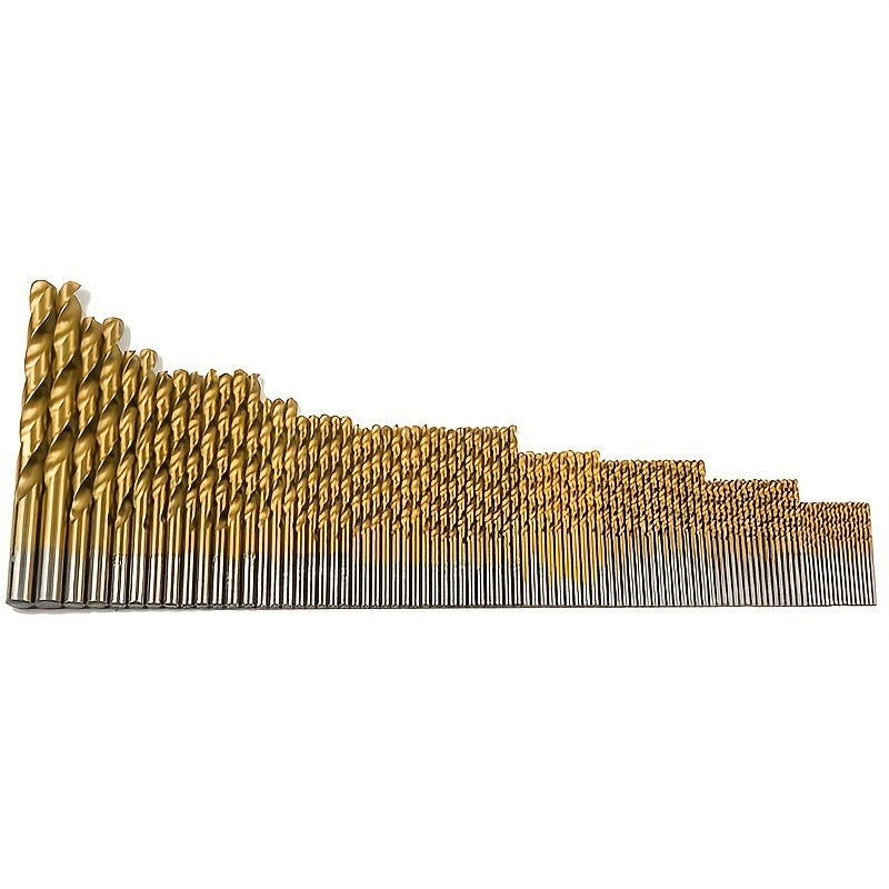 99pcs Titanium Coated Drill Bits Kit High Speed Steel Drill Bits Kit With Case
