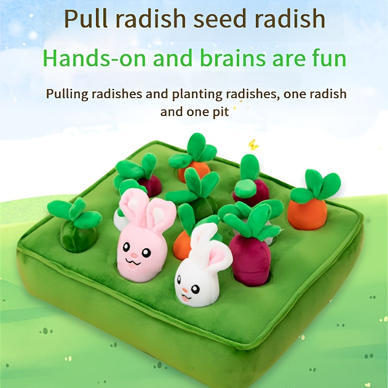 Interactive Plush Toy Doll Game Set 13 77in Carrot Puzzle Green Carrot