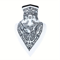 Triangle Outdoor Ice Mask Candy Paisley Print Beanie Hat Turban