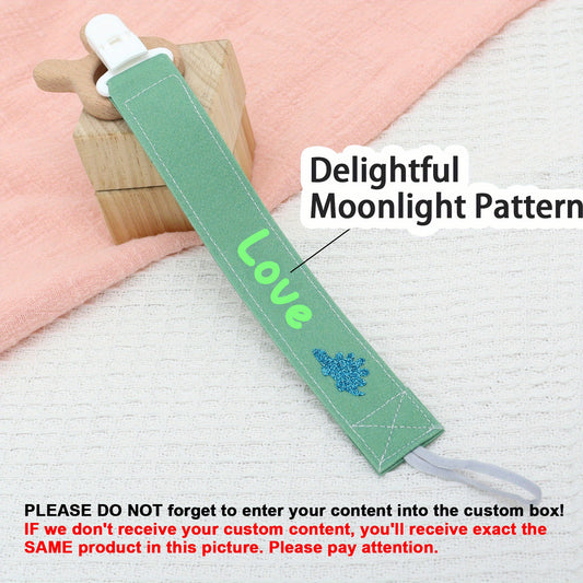 Personalized Cotton Pacifier Clip with Baby Name