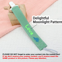Personalized Cotton Pacifier Clip with Baby Name