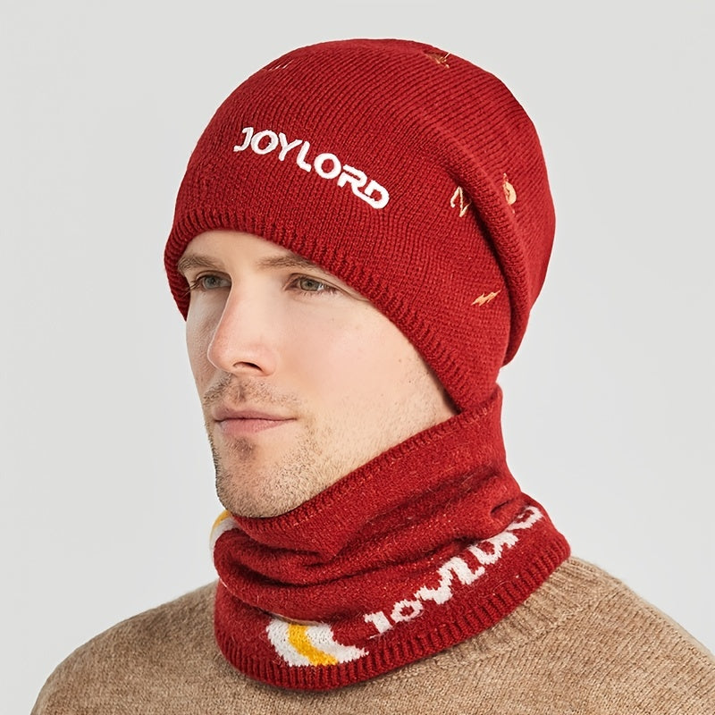 Men's Woolen Hat All Match Embroidery Warm Pullover Hat