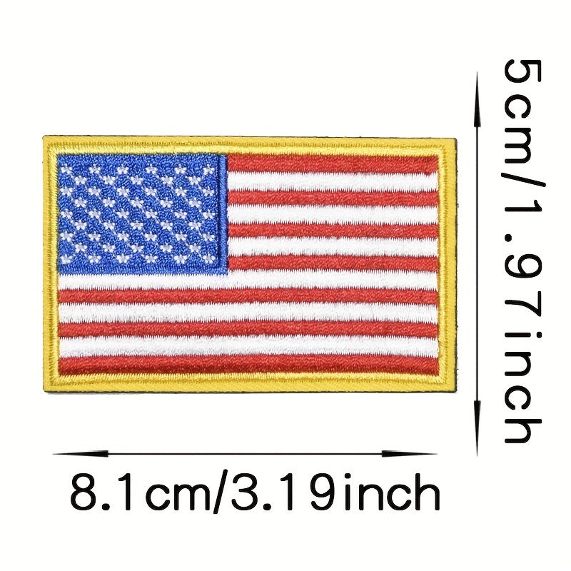 US Flag Patch Hook & Loop Fastener For Backpack Pants Clothes Shoes