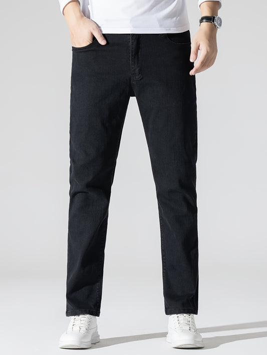 Men's High Stretch Slim Fit Denim Jeans with Pockets