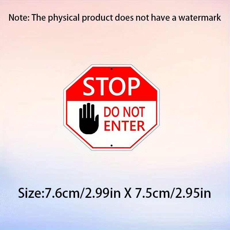 Stop Do Not Enter Vinyl Stickers - Smooth Surface Decorations