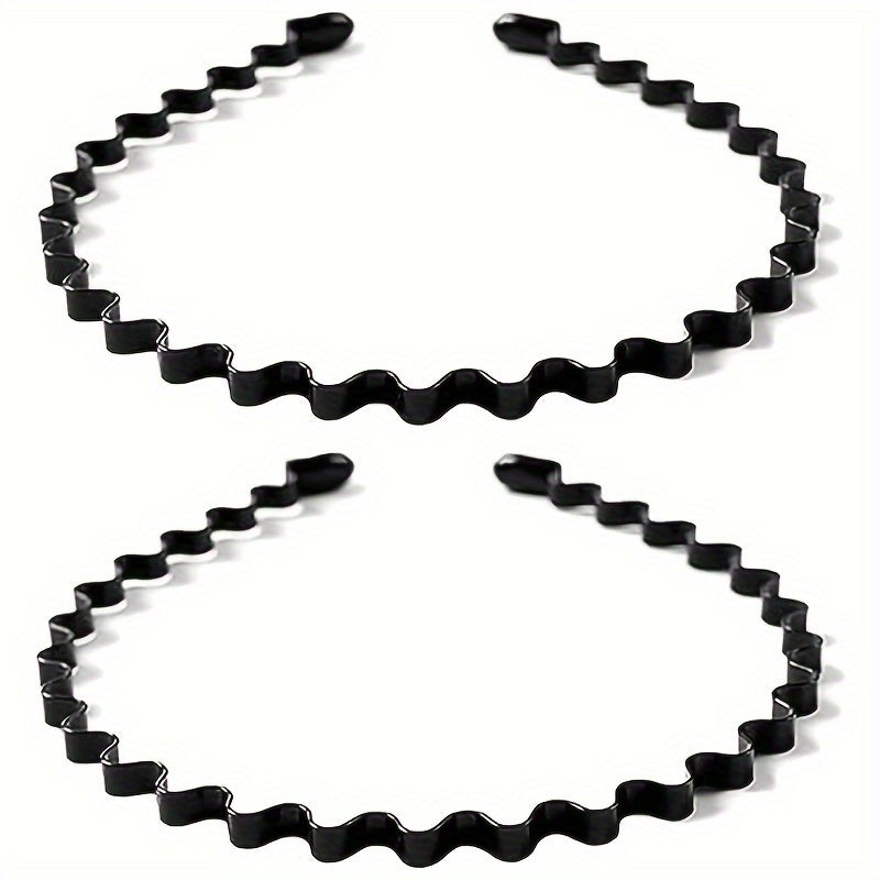 2pcs Non Slip Wave Headbands Sports Hair Accessories
