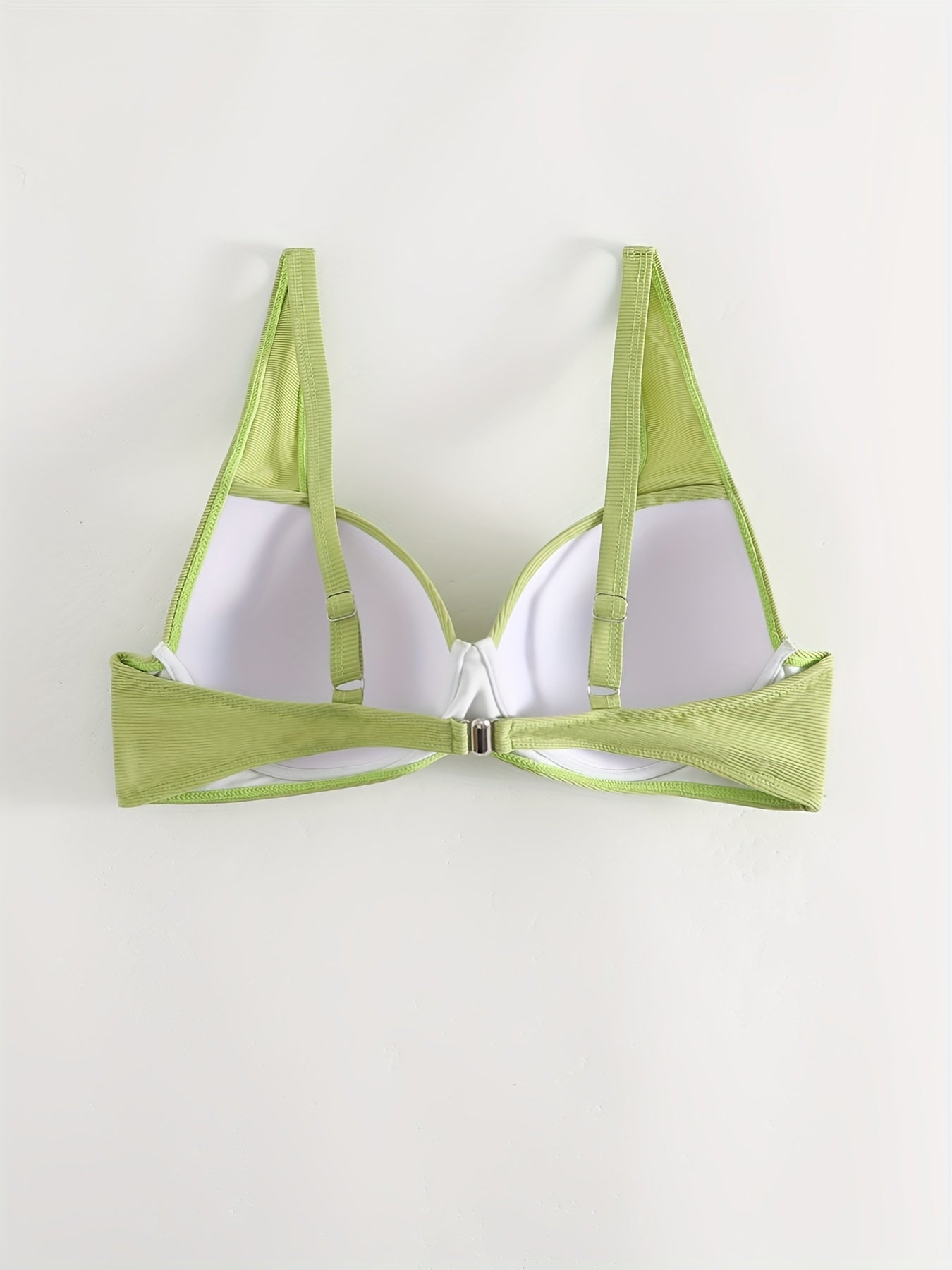 Stripe Print Bikini Top Medium Stretch Swimwear