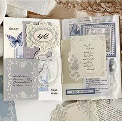 Lace Embossed Cow Paper Notes Floral Bow Scrapbooking Journaling Craft