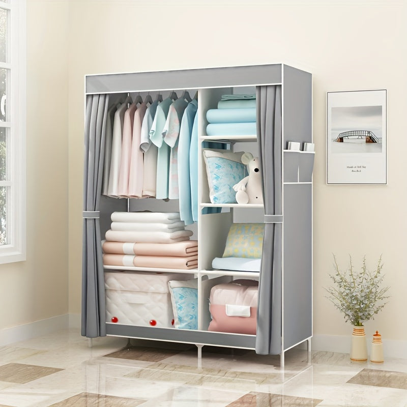 Dustproof Cloth Wardrobe Storage Rack Easy Assembly Large Durable