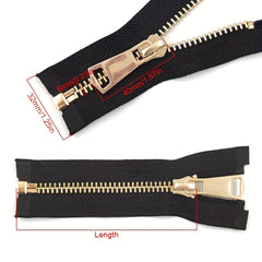 10-70 5 High Open End Copper Metal Zipper 2 Ways Zip DIY Handcraft