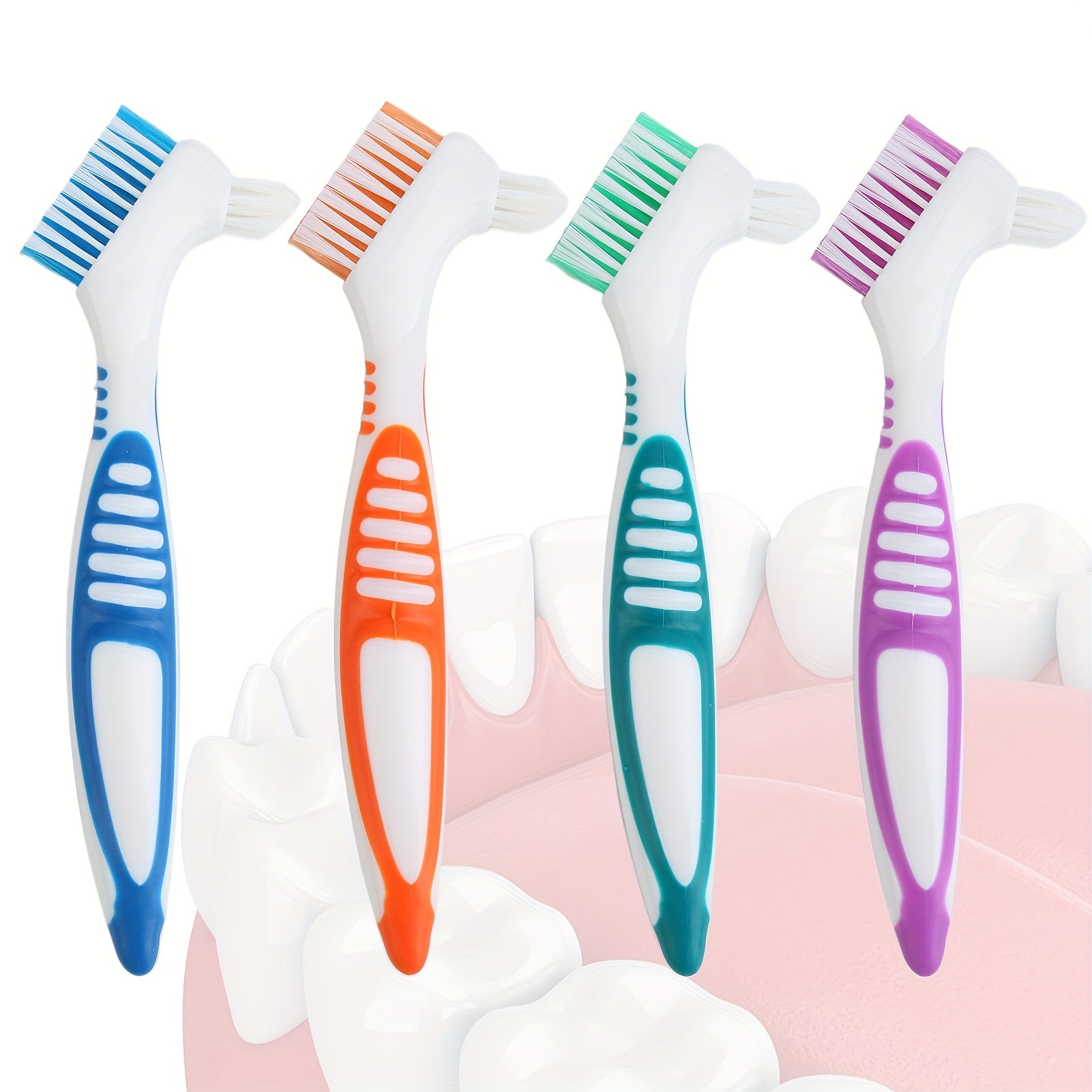 Denture Brush 4PCS Double Sided Toothbrush