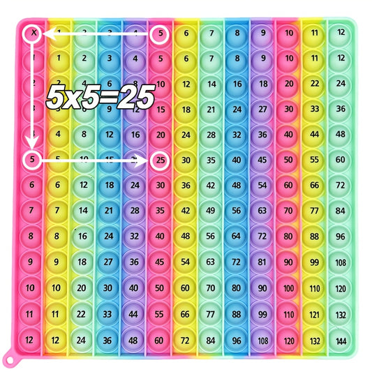 Legendstar 12x12 Multiplication Practice Math Game Pink Silicone Chart