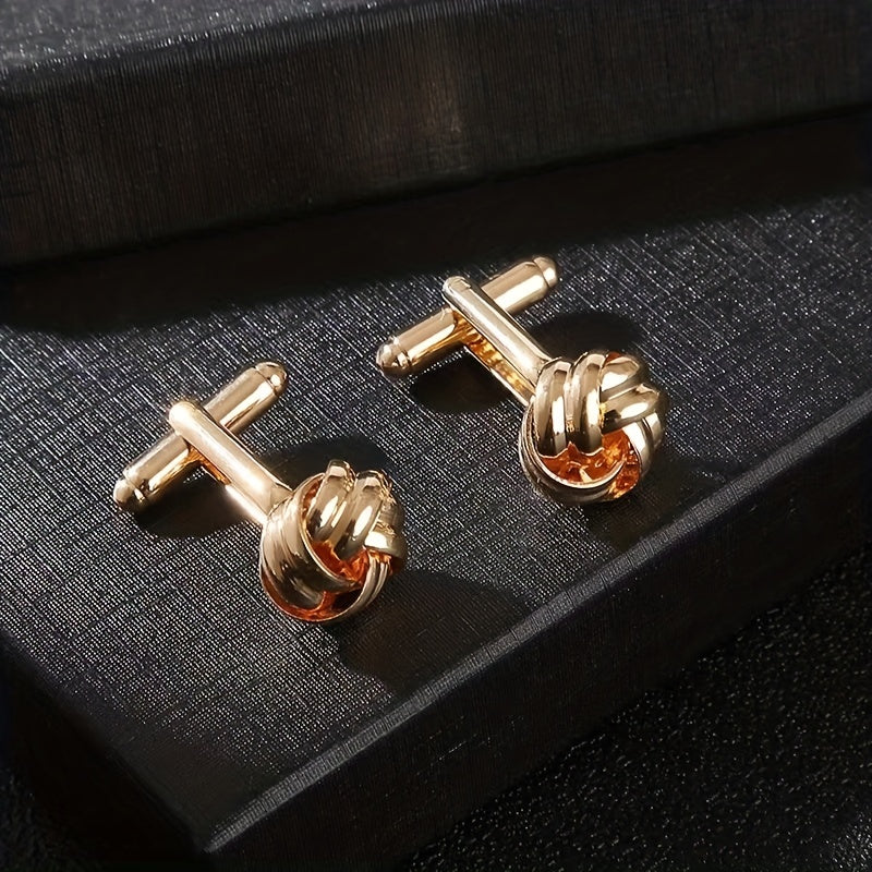 Fried Dough Twists Cufflinks Sleeve Nails for Men's Shirts