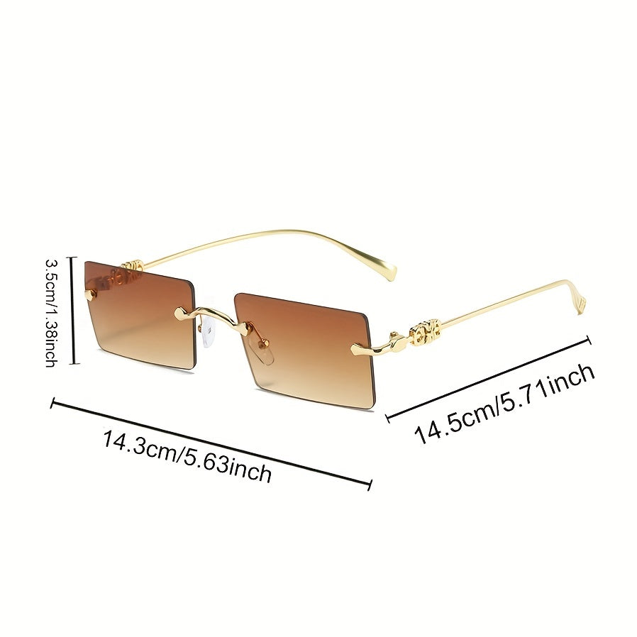 Men's Rimless UV Resistant Sunglasses for Summer Beach