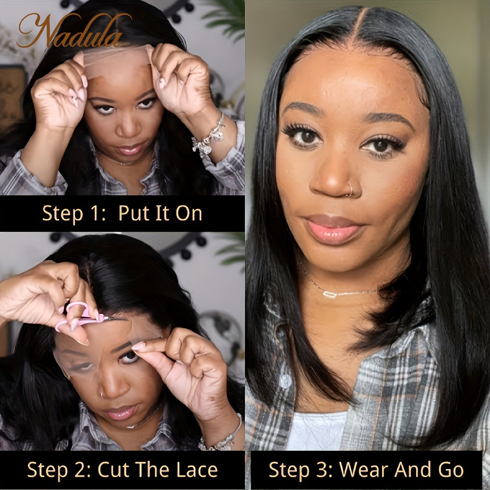 Short Bob Lace Front Wigs Human Hair Transparent Lace Closure Wigs
